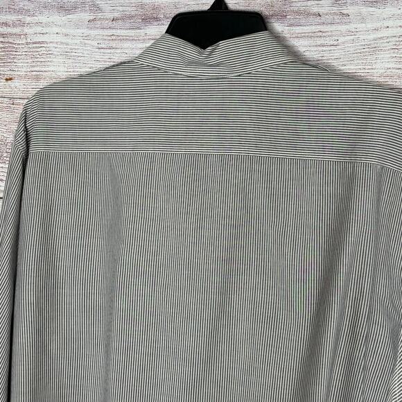 Theory Men's Quiet Luxury Office Work Striped 100% Cotton Button Down Shirt XXL - Picture 8 of 10